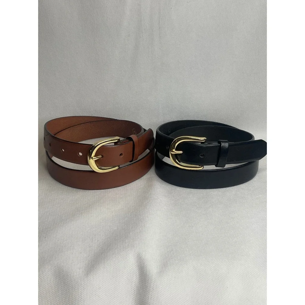 (2) J. Crew Italian Leather Belts Lot Size Small (31